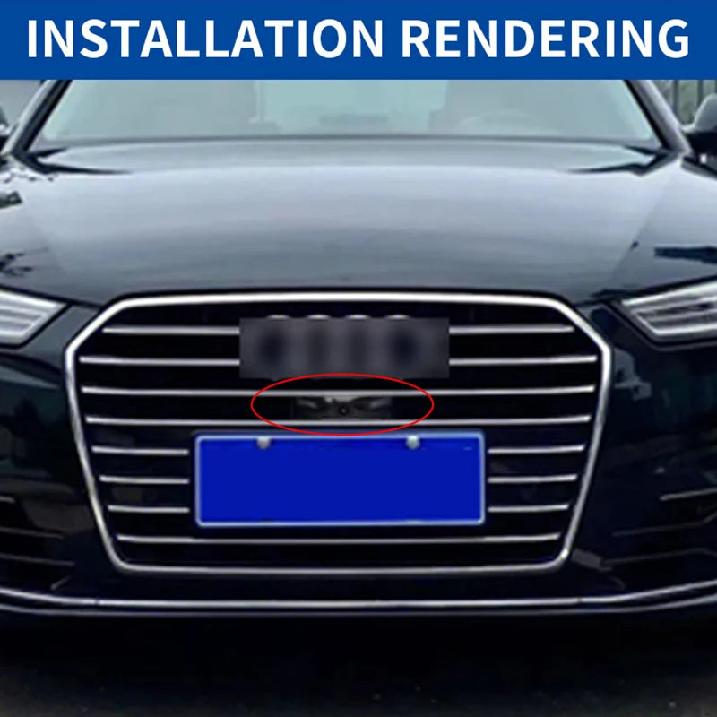 AHD Car Front View Camera Night Vision Waterproof Front Grille Camera For Audi A6 A6L C7 C8 4G Avant 2012 ~ 2018