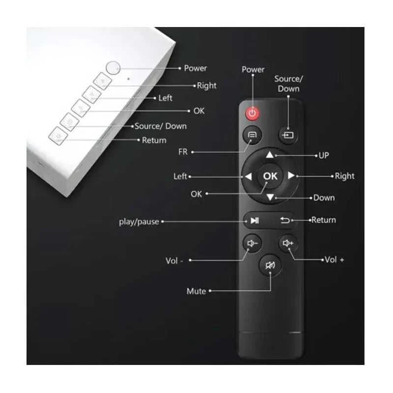 Projector for home use, mini projector for children's bedroom, portable projector, supports 4K ultra-high definition. The jack market .AU The jack market .AU Home $ 80 14:202429827#White
