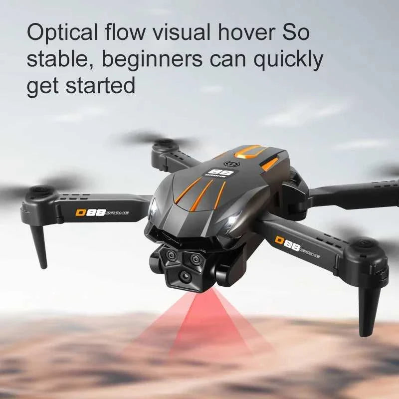 2026 New D88 Drone 8K HD Dual Cam Professional Aerial Photography Optical Flow Hovering Gesture Shoot Folding Quadcopter VR The jack market .AU The jack market .AU Drones $ 92 14:29#Black Dual 8K-1B