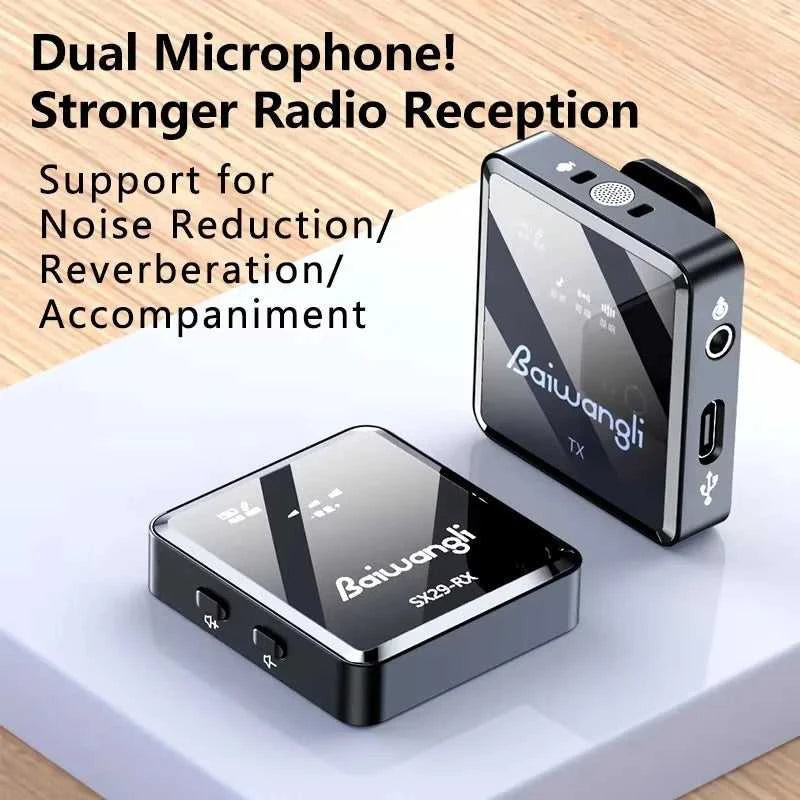 SX39 Wireless Lavalier Microphone Live Broadcast Radio Recording Portable Noise Reduction for DSLR Camcorder Smartphone Tablet The jack market .AU The jack market .AU Accessories Electronics $ 74 14:175#1MIC IOS