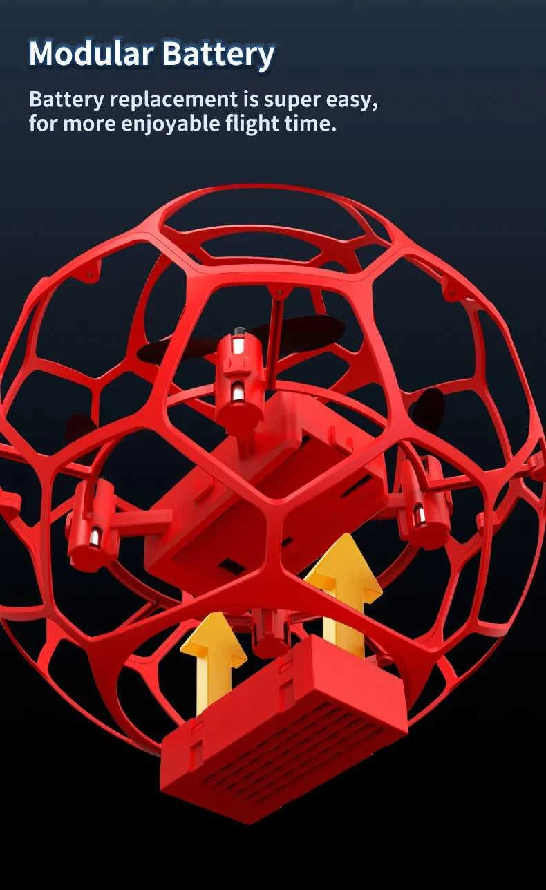 K26 MINI Air Soccer Competitive Drone | 360° Full Protection Crash-Proof | Hand Throw Takeoff No Remote Skill Birthday Gift The jack market .AU The jack market .AU Drones $ 71 14:193#K26-Red