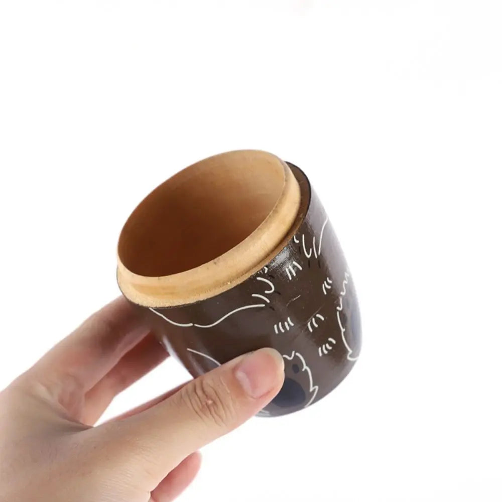 Rabbit 5Pcs/Set Animal Matryoshka Doll Wood Smooth Wooden Stacking Dolls Line Dog Panda Girls Russian Doll Christmas