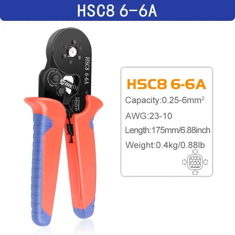 HSC8 Crimping Pliers - Versatile Wire Crimper for Ferrule Sleeves & Tubular Terminals