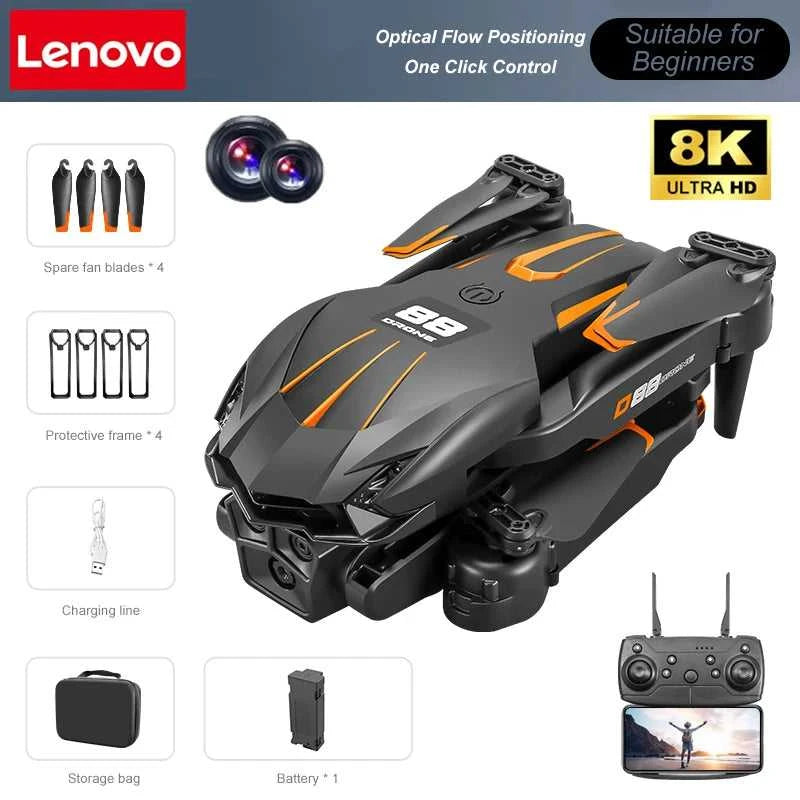 Lenovo D88 Drone 8K Aerial HD Dual Camera Photography Intelligent Obstacle Avoidance Brushless Motor 5G WIFI GPS Return Drone The jack market .AU The jack market .AU Drones $ 86 14:691#Black-8K HD-VR
