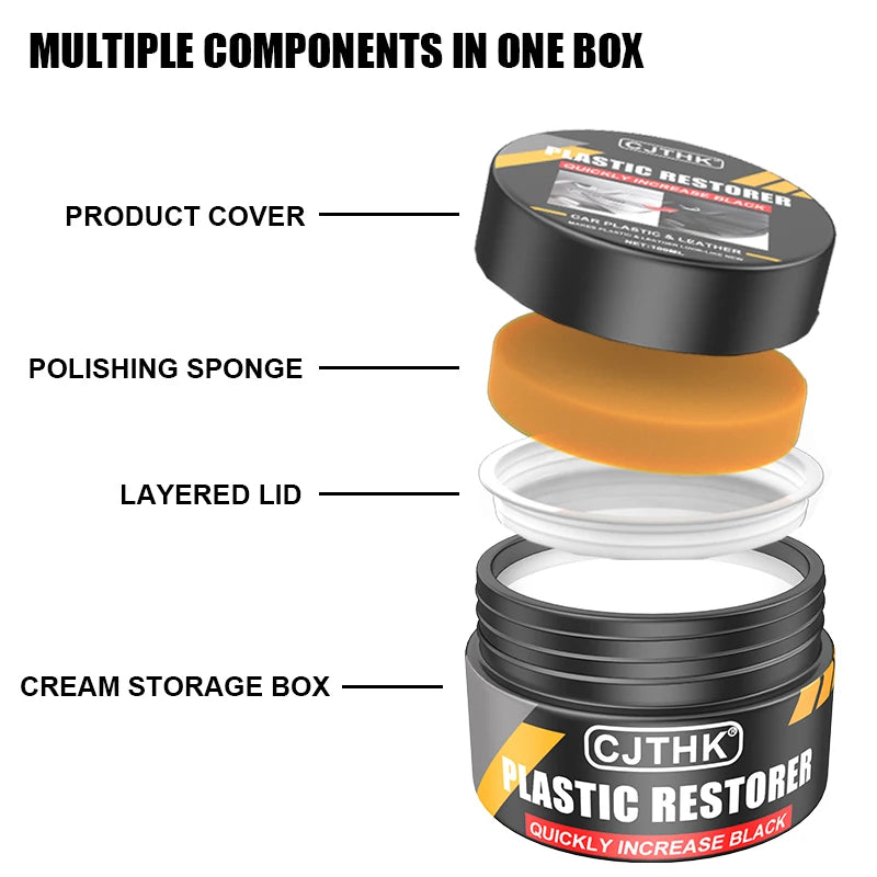 Car Plastic Restorer Back To Black Gloss Auto Interior Leather & Panel Renewal Wax Coating Agent Auto Polish And Repair Coating