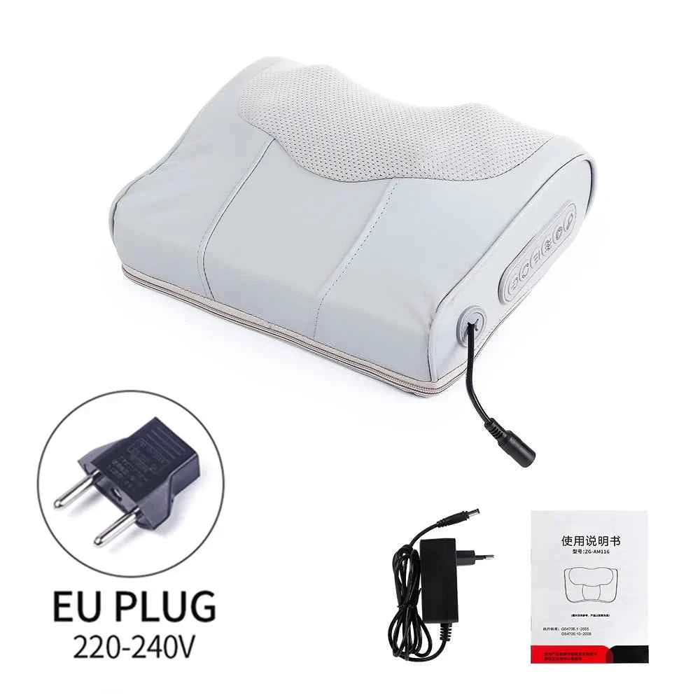 RelaxPro Electric Neck & Shoulder Massage Pillow - Soothing Kneading Relief for Back & Cervical Comfort