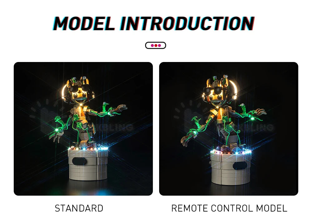 Brick Bling LED Light 76297 Set Suitable for Dancing Groot Building Blocks Gift (Lighting Accessories Only)