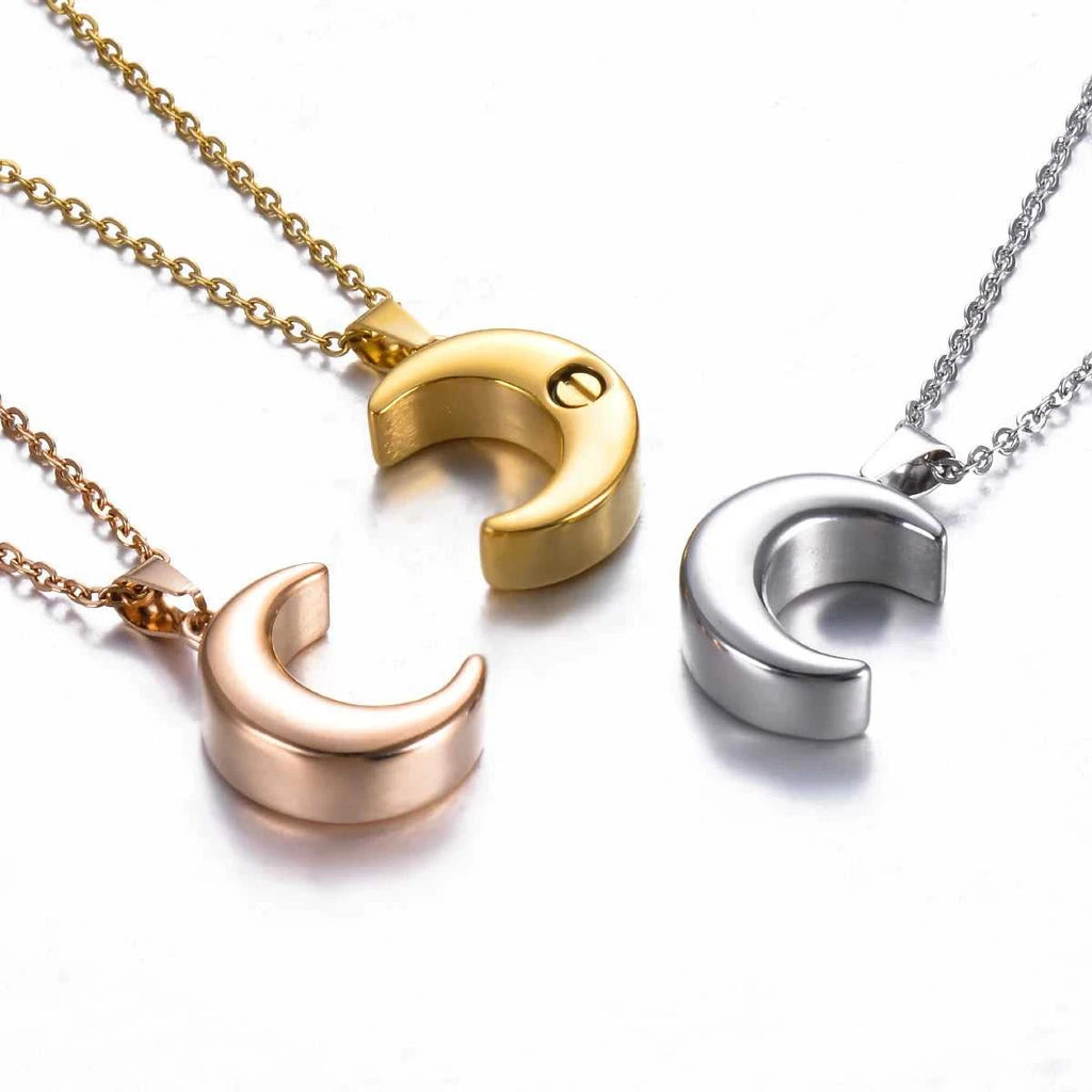 Stainless Steel Crescent Moon Pendant Cremation Jewelry Urn Necklaces for Human Pet Ashes Memorial Jewelry Gift for Women Men The jack market .AU The jack market .AU Jewellery & Chains $ 53 200001033:361187#Rose Gold