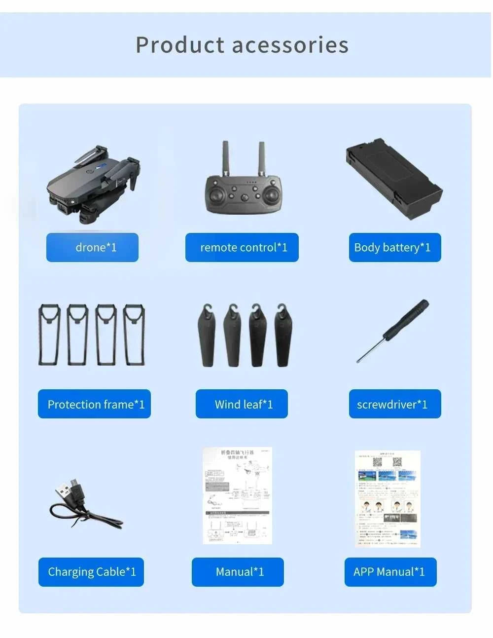 Foldable E88 Mini Drone with 4K HD Camera WiFi FPV Function RC Quadcopter Aircraft Toy Ideal Gift for Both Kids and Adults The jack market .AU The jack market .AU Drones $ 71 14:691#Gray-Dual-4K-Bag