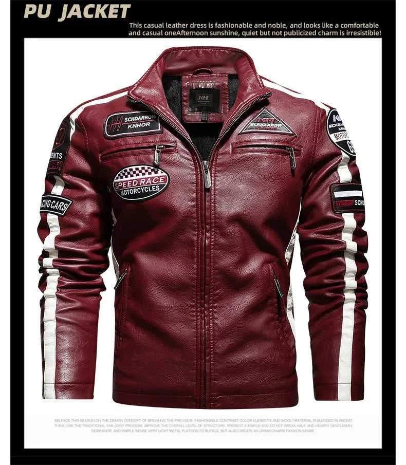 European American New Fashion Women's Plus Size Casual Trendy Stand Collar Long Sleeve Contrast Color PU Jackets Male Coats Tops The jack market .AU The jack market .AU Men Fashion $ 91 14:10;5:361386