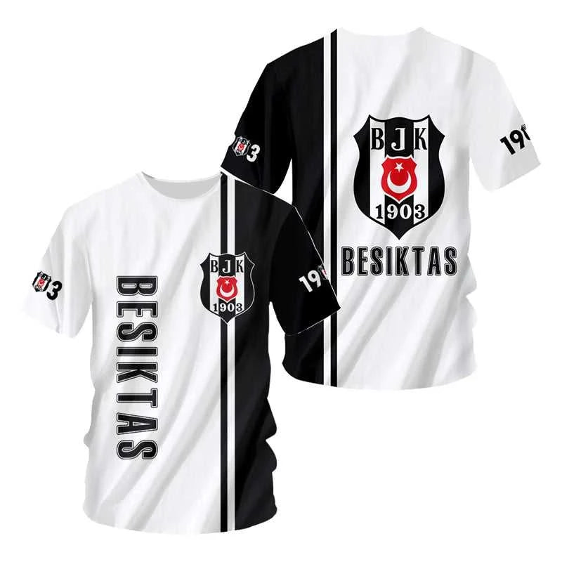 2024 Summer short sleeve men's T-shirt Türkiye Istanbul football T-shirt 3D printing Y2k T-shirt loose sports T-shirt Tops The jack market .AU The jack market .AU Men Fashion $ 30 14:1254#Tshirt-XHA301;5:200000331#160 (13T-14T)