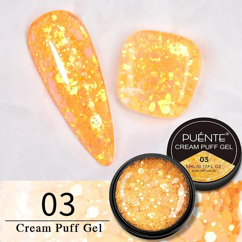 BrandName Chrome Mirror Effect Gel Polish - 5ml Golden Silvery Metallic Liner for Stunning French Nail Art