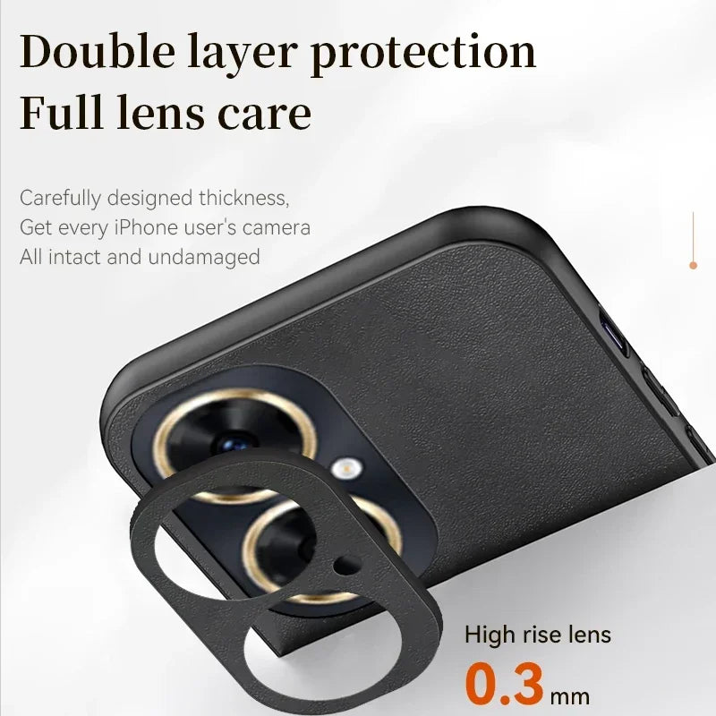 Huawei Leather Case - Soft Matte, Anti-Fingerprint, Shockproof Protection for Nova 12, 11i, 11 Pro, 10 SE, 9, 8i