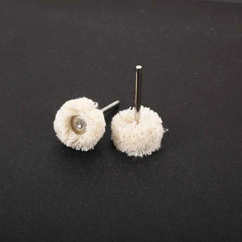 Wool Buffing Wheel Set – 10/20/30pcs 3mm Shank for Smooth Polishing on Stone, Metal & Nonmetal Surfaces