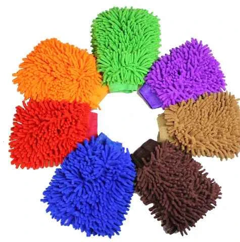18X16CM Microfiber Car Wash Gloves Auto Gloves Ultra Absorbent Wash Car Sponge Scratch Free Microfiber Car Cleaning Tool