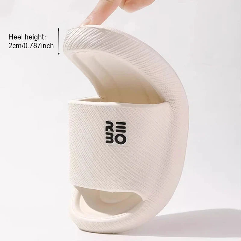 Summer Fashion Slippers Men Shoes Cloud Slippers For Men Home Flat Sandals Massage Flip Flops Couples Bathroom Indoor Slides