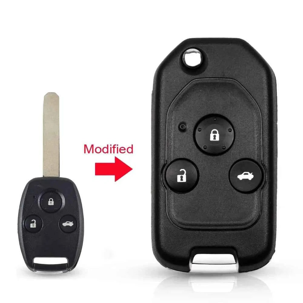KEYYOU New Modified Car Key For Honda Accord Civic CRV Pilot 2007 2008 2009 2010 2011 2012 2013 Remote 2/3/4 Button Flip Folding