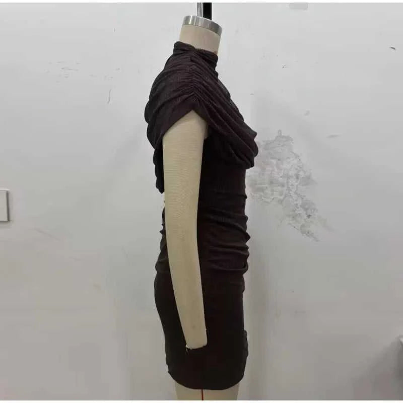 Women's Sequin Halter Dress – Slim Fit Pleated Bodycon Party Dress with Empire Waist The jack market .AU The jack market .AU Woman Fashion Dress $ 86 14:350850#black;5:361386