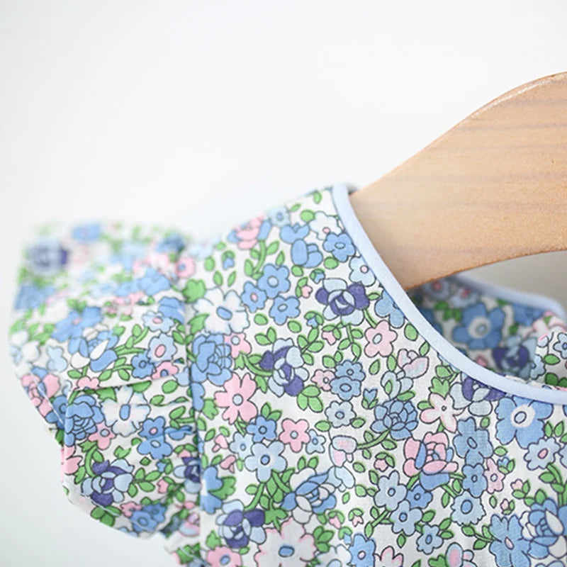 Floral Delight Baby Dress by [Brand Name] - Adorable Sleeveless Design with Sweet Bow for Girls 9 Months to 4 Years