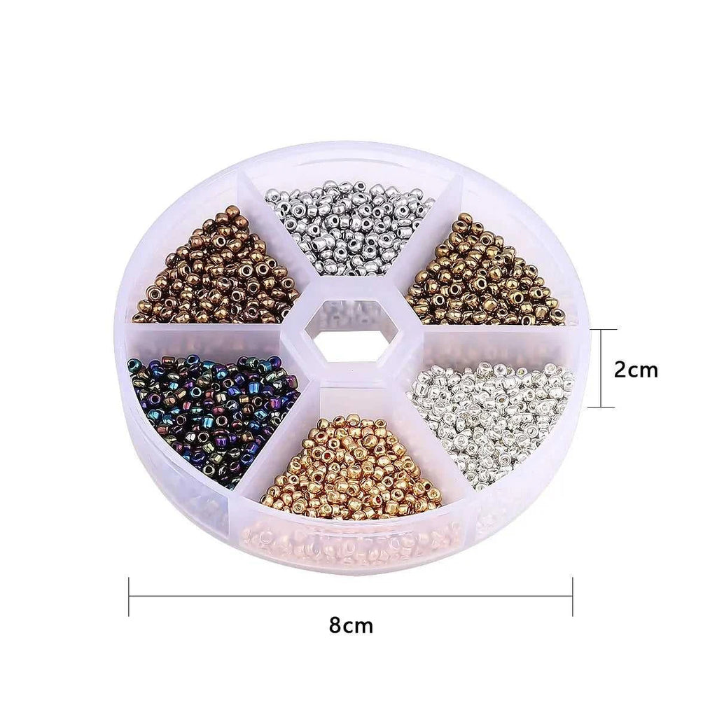3900pcs Glass Rice Beads 6 Grid Set Box Loose Beads Handmade Bead String Material Pack DIY Bracelet Necklace Jewelry Accessories The jack market .AU The jack market .AU Jewellery & Chains $ 48 14:29;5:100016944#2mm about3900pcs