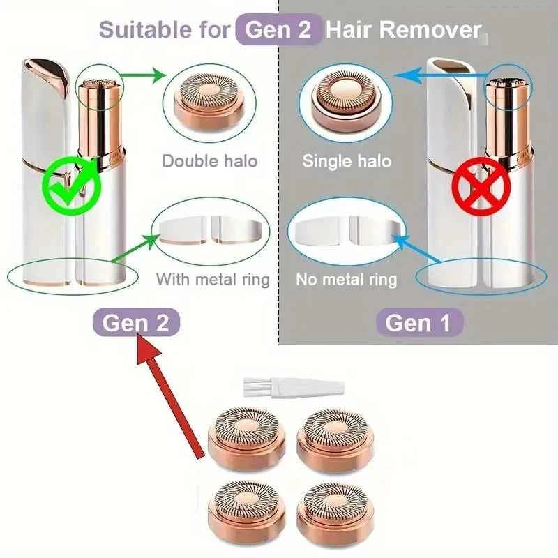 Flawless Generation 2 Double Halo Facial Hair Removal Tool - Effortlessly Achieve a Smooth, Hair-Free Face