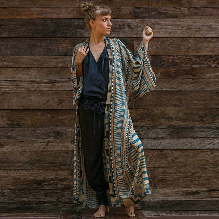 2026 Women's Kaftan Beach Cover-Up Dress - Stylish Long Tunic for Summer Bikinis & Beachwear