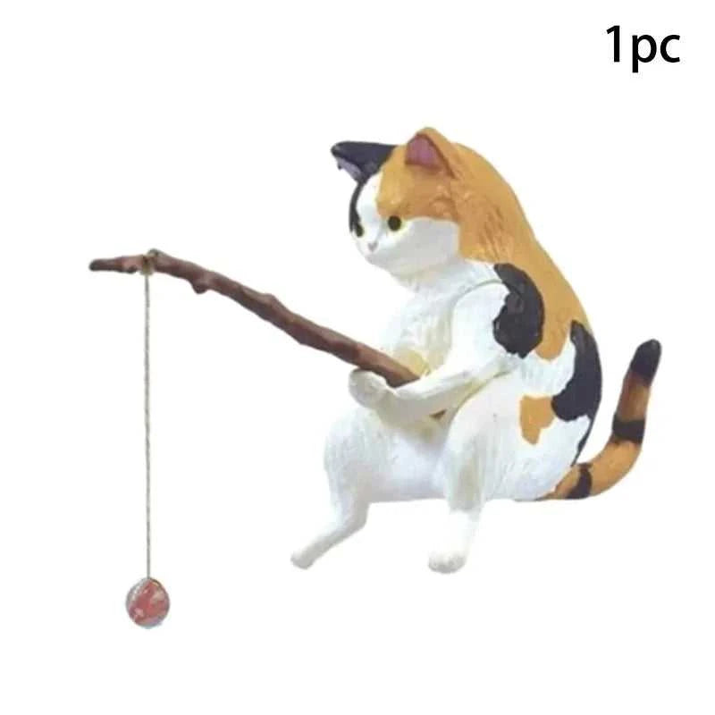 Fish Tank Fishing Cat Hanging Creative Landscape Office Ornaments Fishing Fun Mini Decorative Micro-Landscape The jack market .AU The jack market .AU Fishing Gear $ 21 14:29