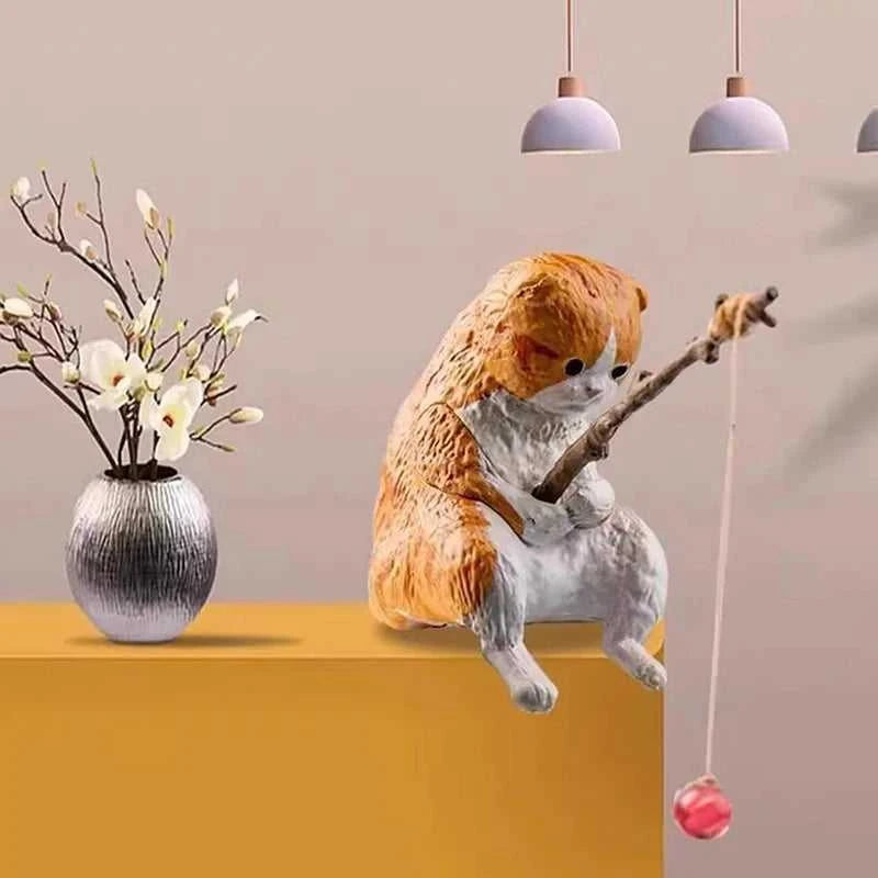Fish Tank Fishing Cat Hanging Creative Landscape Office Ornaments Fishing Fun Mini Decorative Micro-Landscape The jack market .AU The jack market .AU Fishing Gear $ 21 14:29