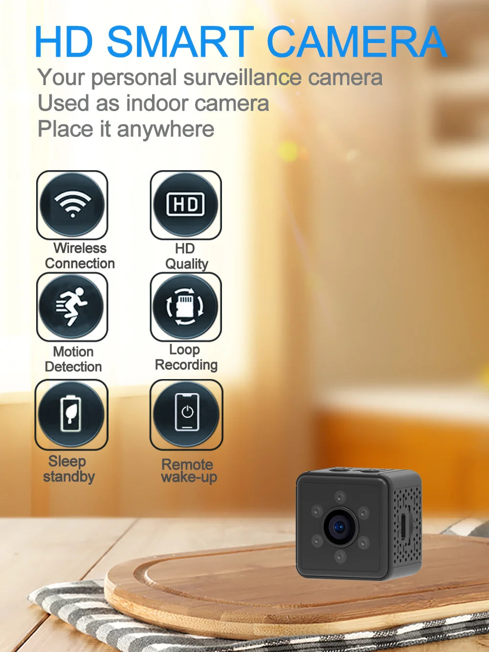 New V3 Mini Cameras HD Wireless WiFi Surveillance Camera Super Small IP Home Security Camera Sleep Standby support Remote ON/OFF