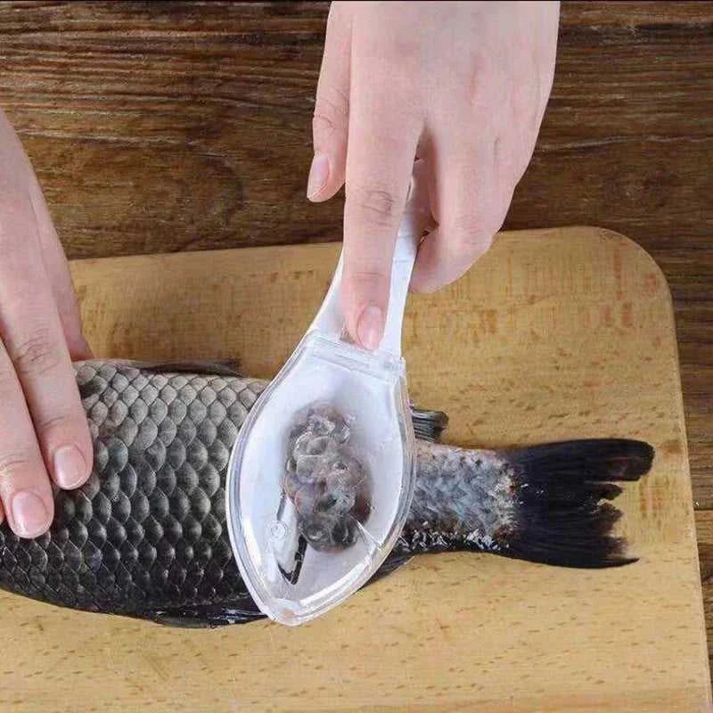 Fish Scale Scraper Fish Skin Brush Seafood Tools Fast Remove Fish Scraper Cleaning Knife Kitchen Accessories The jack market .AU The jack market .AU Fishing Gear $ 23 14:175#Green