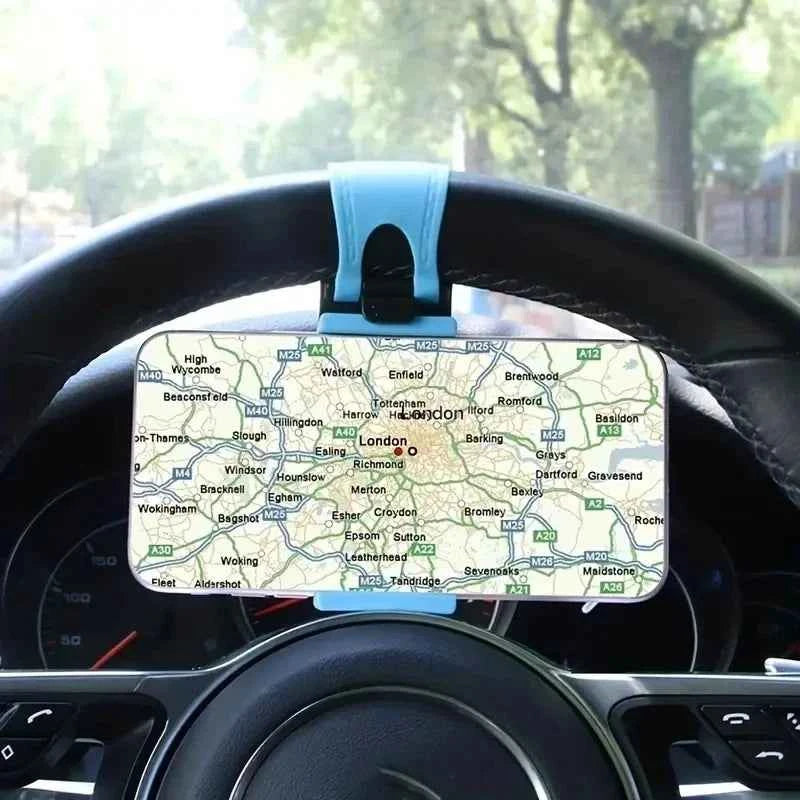 Universal Car Steering Wheel Phone Holder Hook Mount Navigation Mobile Phone Bracket Support in Car for iPhone Xiaomi Samsung