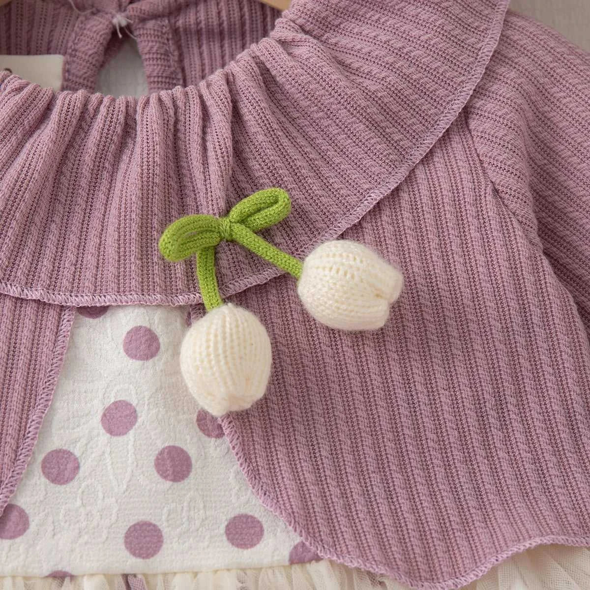 Baby Girl Birthday Party Dress Tulip Polka Dot Knitted Doll Neck Mesh Baby Girl Dress Gentle And Sweet Baby Girl Clothing The jack market .AU The jack market .AU Mum & Kids: Essential Products for Every Family $ 30 14:496;200000463:200661895#L(9-12M)