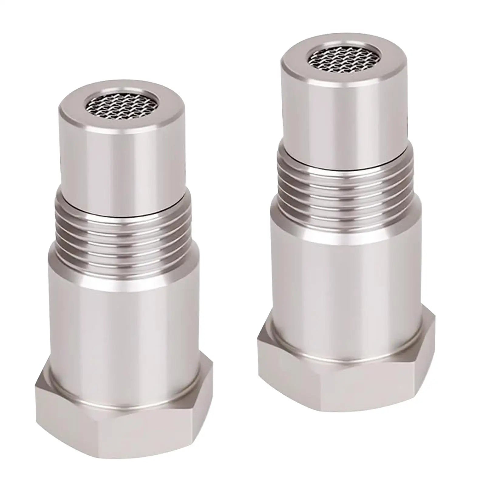Spark Plug Non Fouler O2 Sensor 2 Pieces Stainless Steel O2 Sensor Plug Automotive Replacement Connector For Engine Bypass Drain
