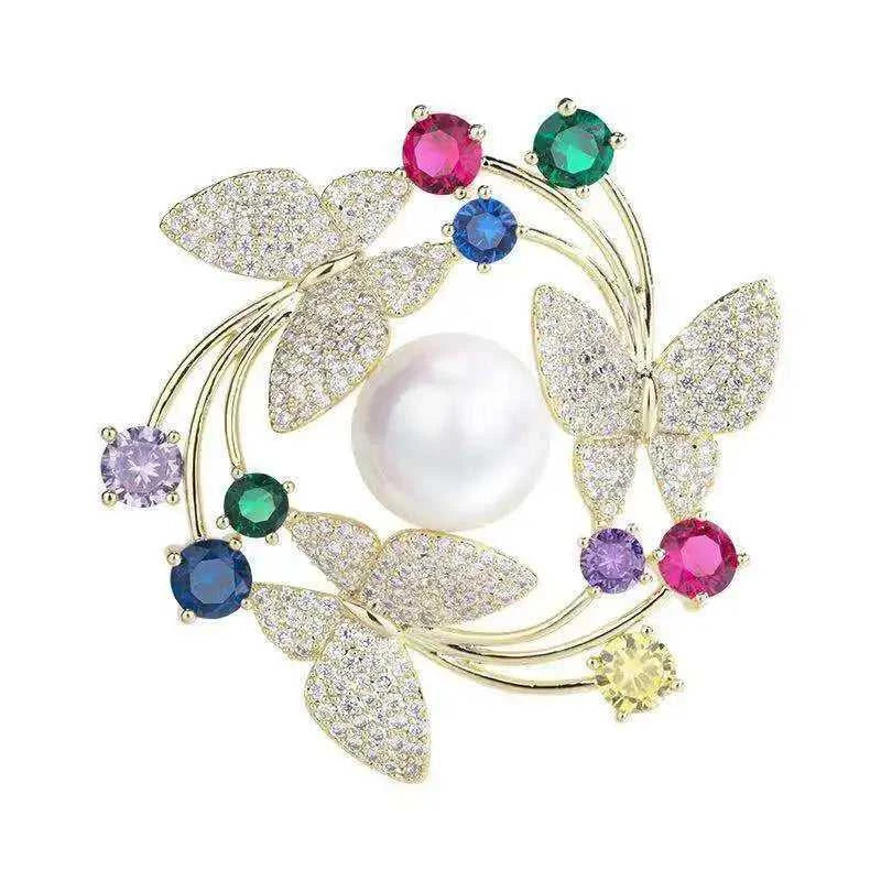 Exquisite Vintage Women Men Classic Butterfly Flower Pearl Brooches Jewelry Fashion Elegant Coat Suit Crystal Pins The jack market .AU The jack market .AU Jewellery & Chains $ 46 200001033:361180#Gold