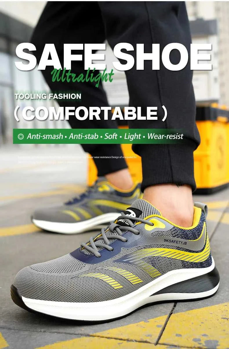 New 2024 Fashion Men Safety Shoes Steel Toe Sneakers Lightweight Anti-smash Anti-puncture Man Breathable Work Safety Boots The jack market .AU The jack market .AU Step Up Your Style: Trendy Shoes for Every Occasion! $ 98 14:175#Green;200000124:200000338