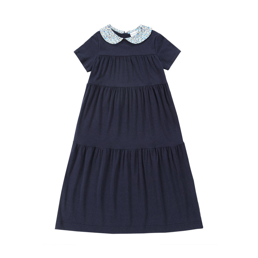 AS Robe Girls' Floral Collar Dress - Cute Matching Baby Set for Sisters