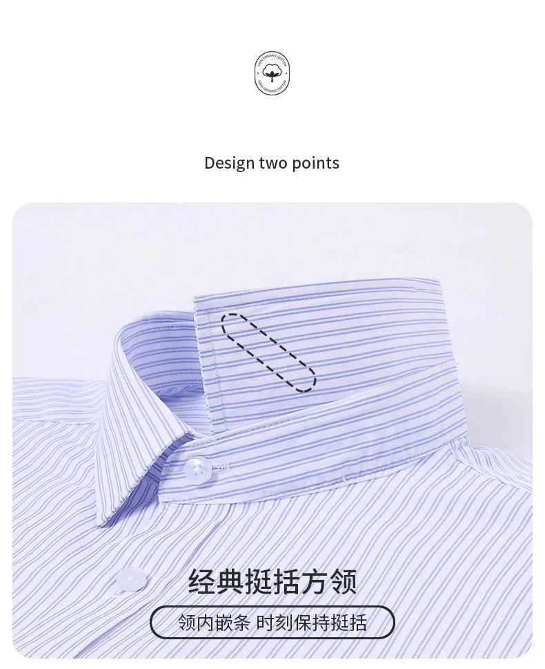 High Quality 100% Cotton Men's Shirts Long Sleeve Slim Fit Business Formal Striped Shirt Social Male Clothing Plus Size 8XL 7XL The jack market .AU The jack market .AU Men Fashion $ 43 14:691#6808;5:200000900#47 Size (100-110KG)