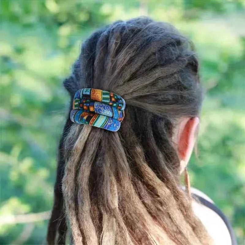 Colorful Dreadlocks Ponytail Hairpin - Bendable Ethnic Style Hair Bands for Creative Hair Styling