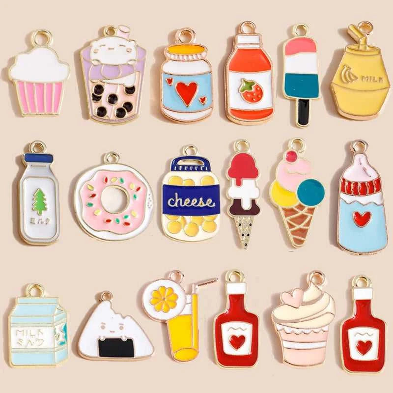 10pcs Mix Enamel Cute Food Drink Ice Cream Cake Juice Cola Charms Pendants for Necklaces Handmade DIY Jewelry Making Accessories The jack market .AU The jack market .AU Jewellery & Chains $ 48 200001033:200005183#style 431
