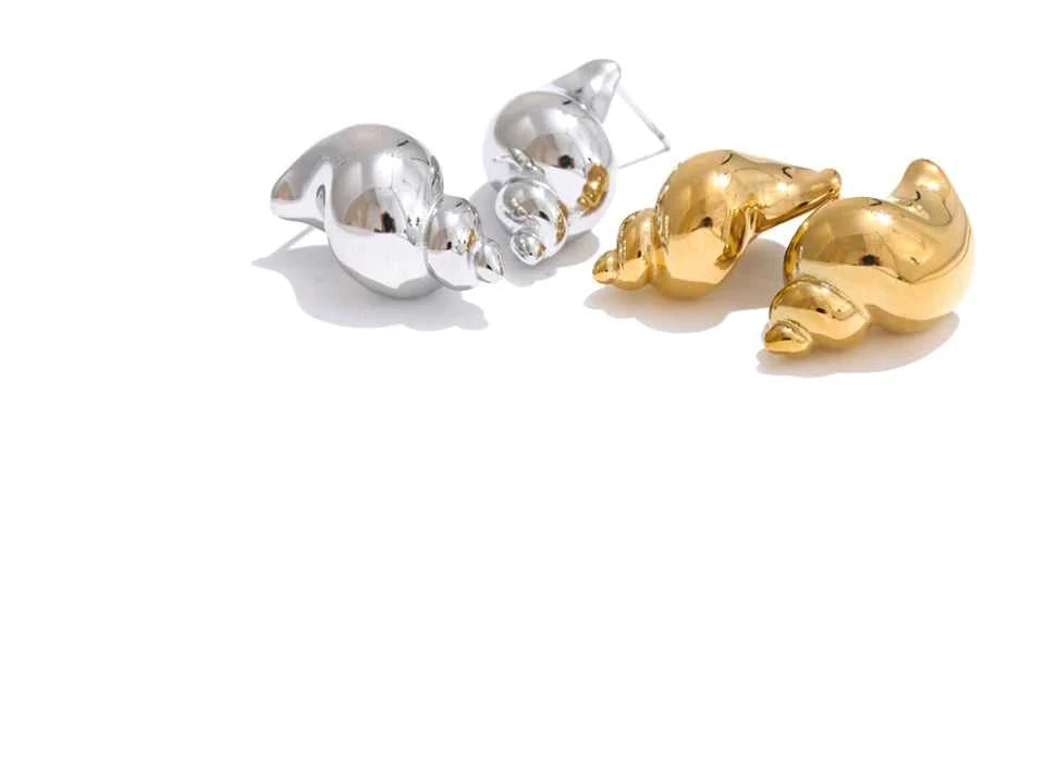 Yhpup Ocean Element Stainless Steel Metal Texture Conch Stud Earrings for Women Popular Summer Holiday Jewelry Bijoux Femme The jack market .AU The jack market .AU Jewellery & Chains $ 53 200001034:361181#YH5129A Platinum