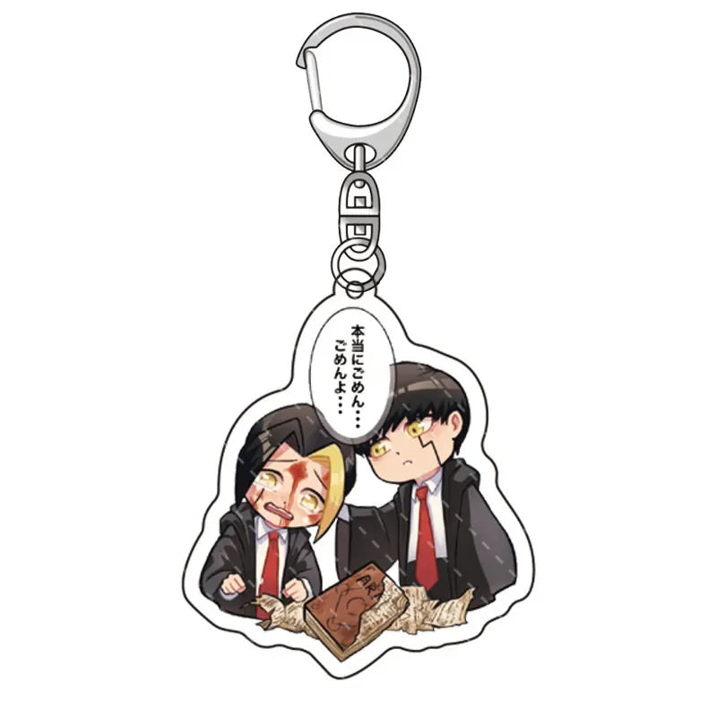 Anime Mashle Acrylic Keychains Double Side Acrylic Figure Key Ring Creative Pendant Xmas Halloween Fans Gift