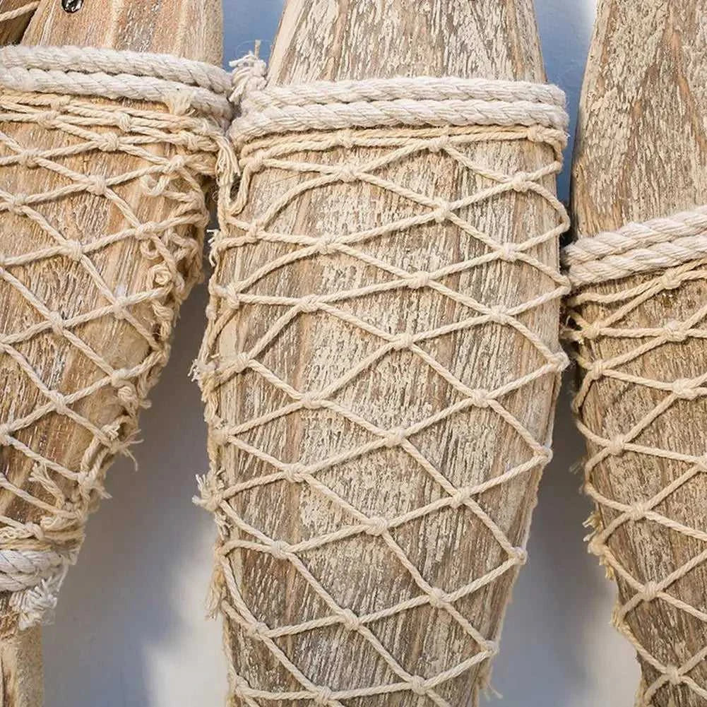 Fish Boho Decor 2-pieces Antique Wood Fish Sculpture with Fishing Net Aesthetic Art Decoration for Home Boats Balcony Pub The jack market .AU The jack market .AU Fishing Gear $ 26 14:10#A