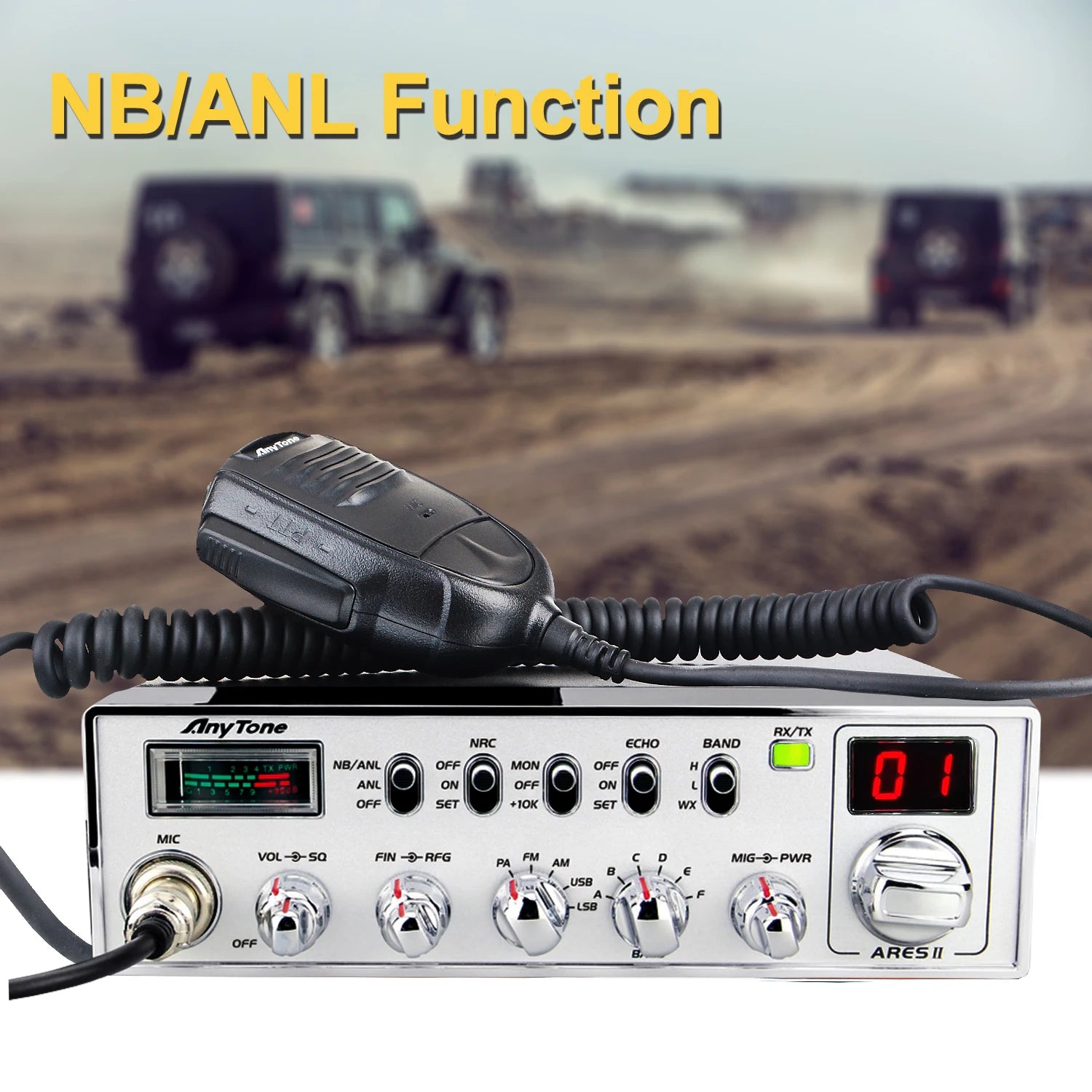 Anytone ARES II 10M SSB Walkie Talkie - 40W AM/FM/USB/LSB - Powerful CB Radio for Clear Communication