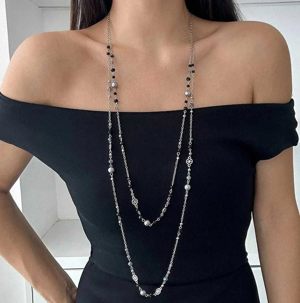 Stackable Double Layered Flower Beaded Chains Necklaces for Women Bohemian Ethnic Style Glass Beaded Sweater Chain Jewelry The jack market .AU The jack market .AU Jewellery & Chains $ 55 200001034:200003759#XL1113-S