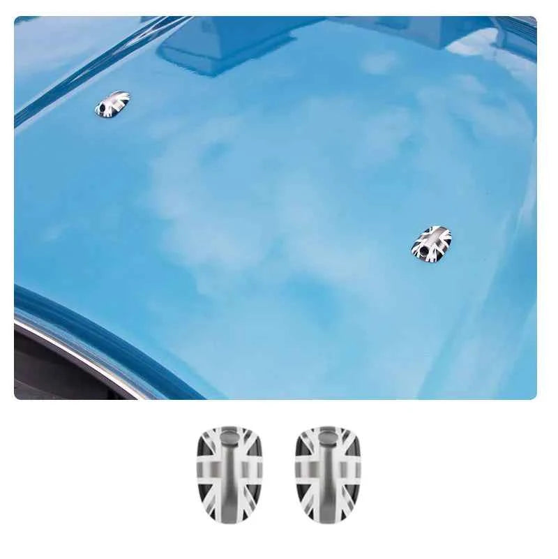 MINI Cooper Union Jack Wiper Nozzle Cover - Stylish Water Spray Accessory for F54 F55 F56 F57 F60 (2015-2022)
