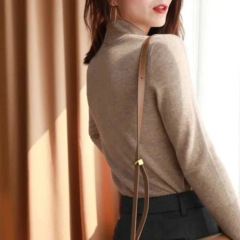 Autumn Winter chic Bottom Sweaters Women Fashion Turtleneck Pullover Slim Long Sleeve Knitted Jumpers Soft Warm Pull Femme Top The jack market .AU The jack market .AU $ 60 14:173#blue;5:200003528