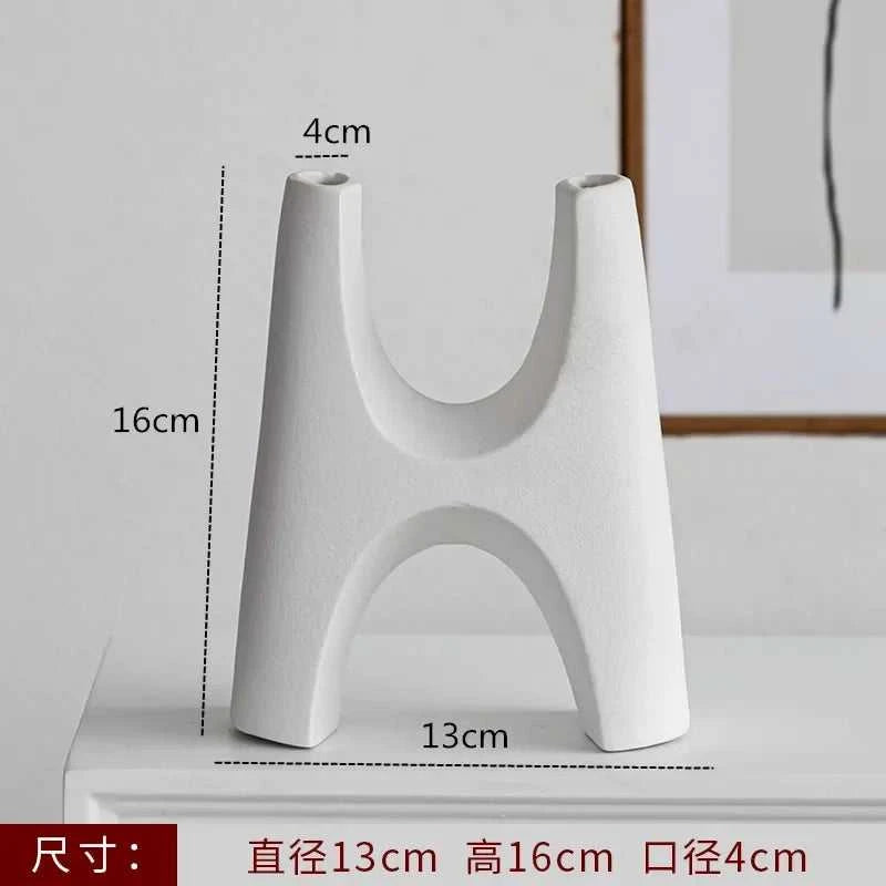 Nordic Decoration Home Flower Vase Black and White Art Ceramic Vase Minimalism Dried Flower Arrangement Accessories B&B Ornament The jack market .AU The jack market .AU Home $ 51 14:200006155#1pcs