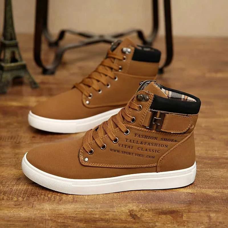 2025 Spring New Korean Edition Men's Shoes High Top Board Shoes Retro Casual Lace Up Men's Fashion High Top Snow Casual Shoes The jack market .AU The jack market .AU Step Up Your Style: Trendy Shoes for Every Occasion! $ 86 14:1254#khaki;200000124:100010483