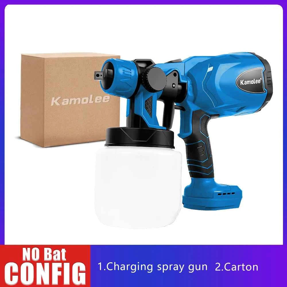 Kamolee 800ml Wireless Charging Sprayer 18V-21V Battery Household Portable Electric Airbrush Paint/Spray Gun Tool