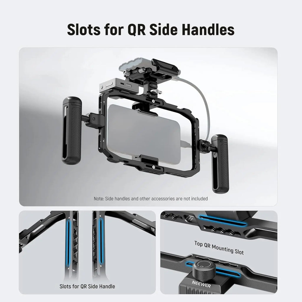 NEEWER Universal Phone Cage, Smartphone Video Rig with Quick Release Mounts Cold Shoes for Videomaker Filmmaking Vlogging